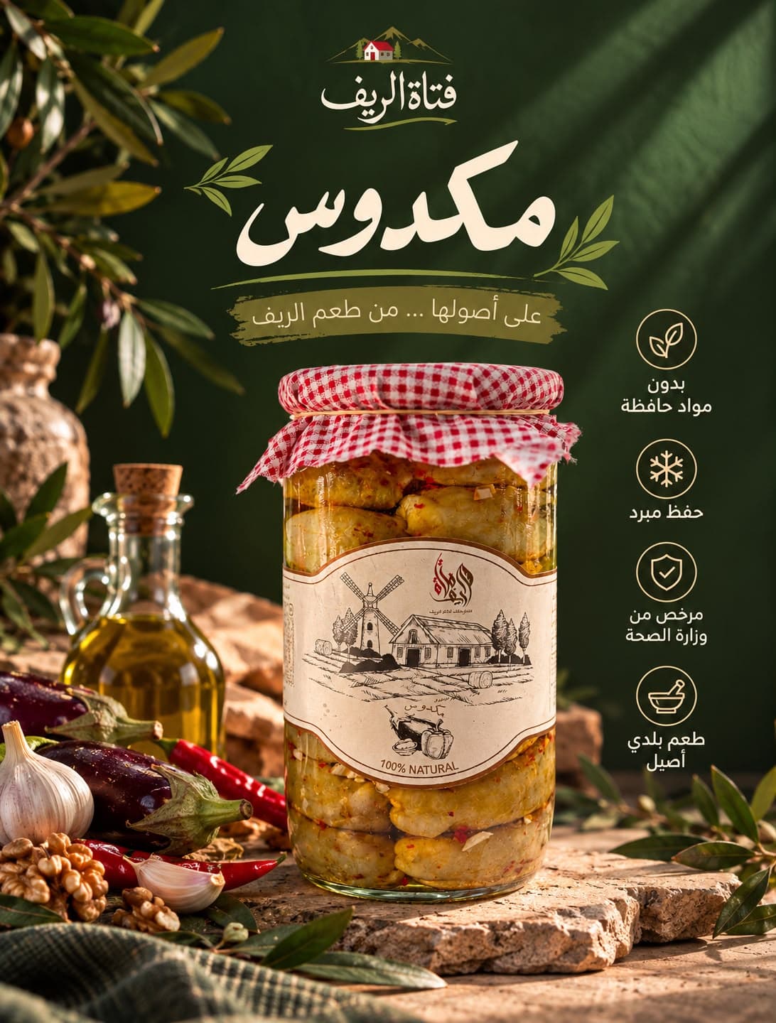 مكدوس باللوز